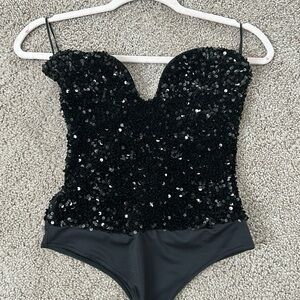 H&M sequin tube bodysuit - NWOT - size small